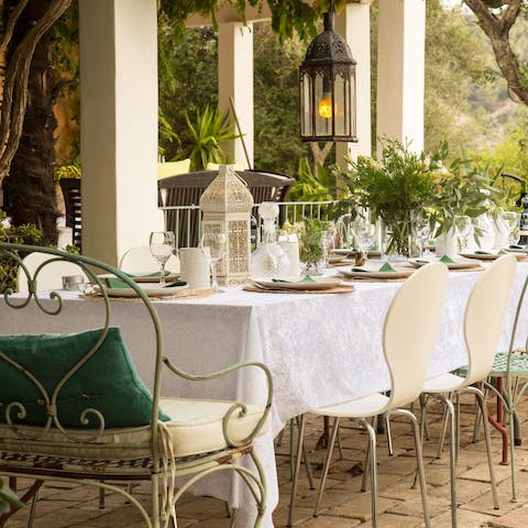 Enjoy tapas with tempranillo as you dine alfresco and admire the views