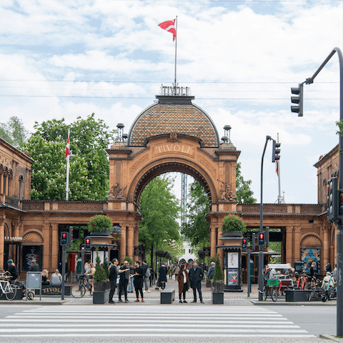 Take a five-minute walk to the iconic Tivoli Gardens