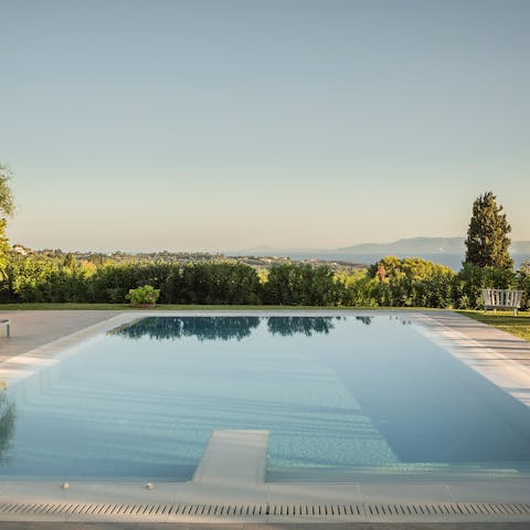 Cool off from the Mediterranean sun in the swimming pool