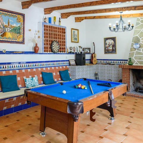 Get distracted with a few games of pool or darts in the games room