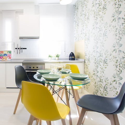 Sit down to a meal at home when you're not feasting on tapas in one of the local eateries