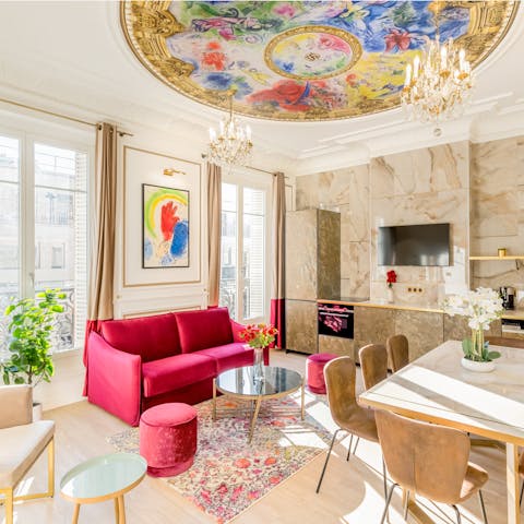 Relax with loved ones in the light-filled living room