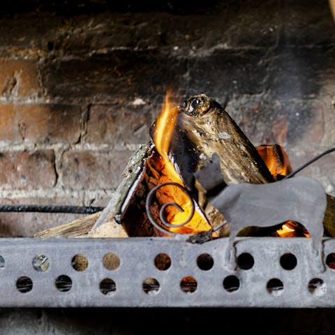 Curl up by the fire after a day of cycling or canoeing
