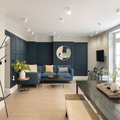 Relax and socialise in the open-plan living space