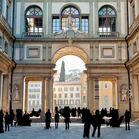 Browse the amazing artworks at the nearby Uffizi Gallery