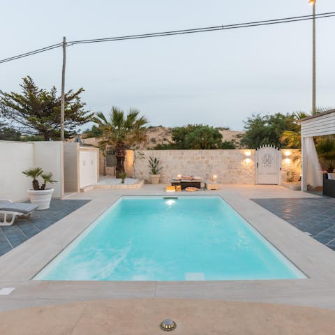Start and end the day with a swim in the saltwater pool