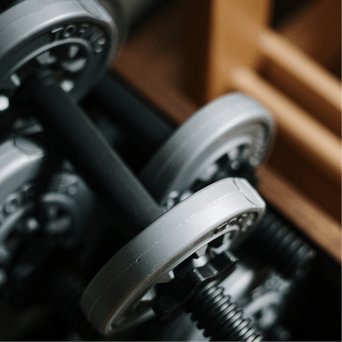 Break a sweat in the communal gym