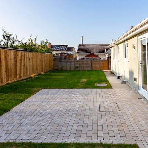 Let the kids blow off some steam in the huge garden