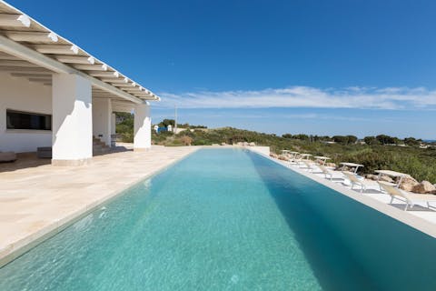 Swim in the private pool to cool off in the Italian heat