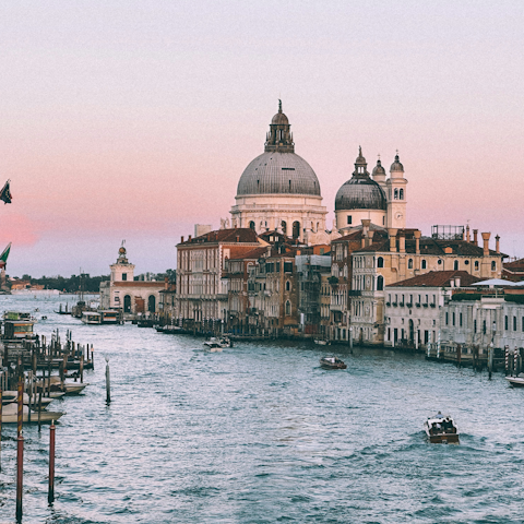 Drink in the views from the Accademia Bridge, just five-minutes on foot