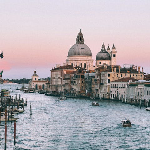 Drink in the views from the Accademia Bridge, just five-minutes on foot