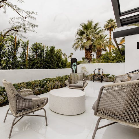 Start your day with a fresh coffee on the chill-out balcony