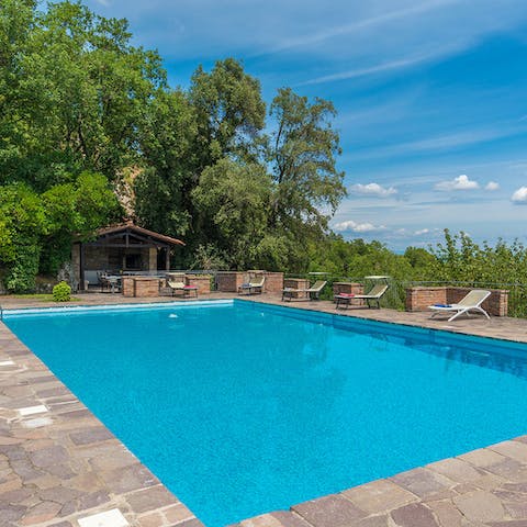 Spend lazy days lounging by the pool, taking a dip when you need to cool off