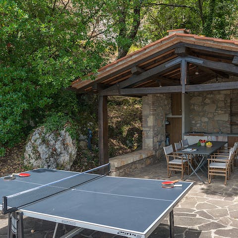 Set up a post-lunch table tennis tournament