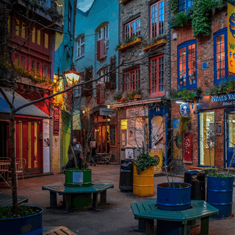 Explore Covent Garden, just a two-minute stroll away