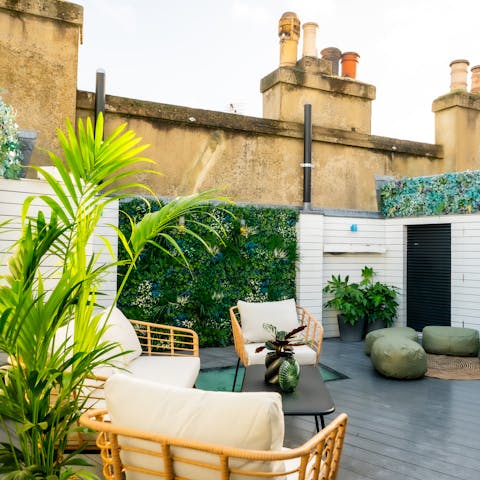 Enjoy a slice of tranquility up on the rooftop terrace