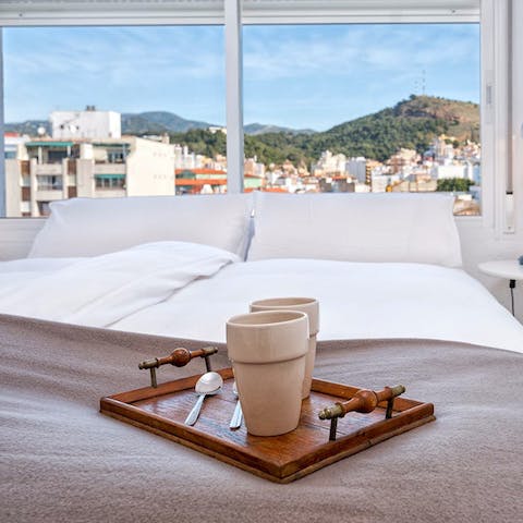 Enjoy a long lie-in in the cosy master bedroom