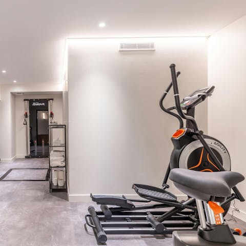 Squeeze in a workout in the on-site gym