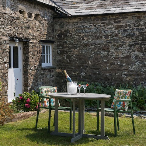 Dine alfresco in your own private courtyard garden
