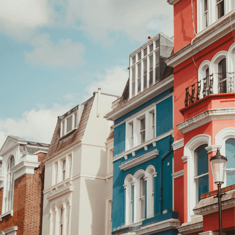 Enjoy the colourful streets of Notting Hill just outside your door