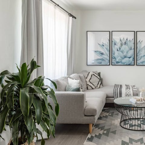 Unwind in the chic living area