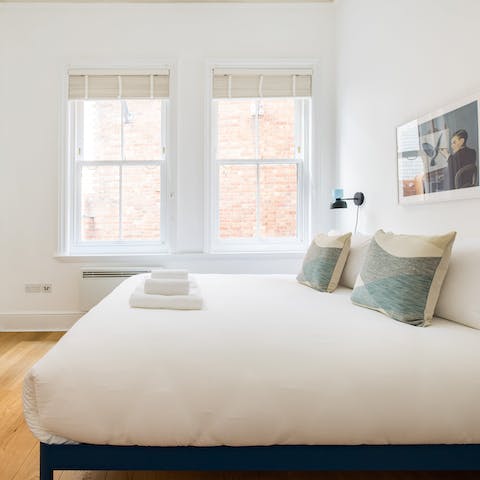 Get a fantastic night's sleep in the king-sized bed