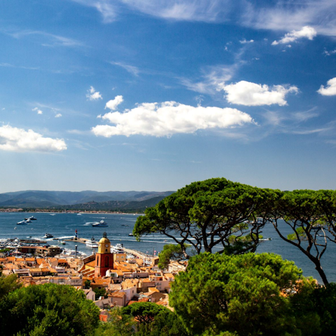 Visit Saint-Tropez with its historic Old Town, a short drive away