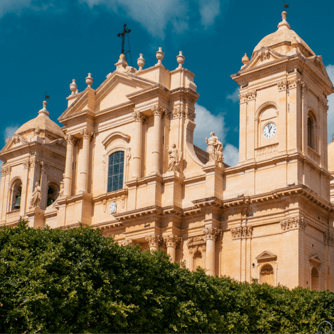 Journey thirty five minutes north to Noto, home of famous baroque architecture