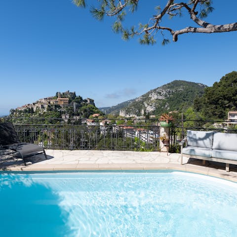 Soak in the private pool as you admire the views of Eze village