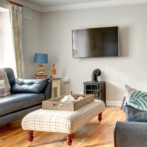 Light up the wood-burning stove and gather round with a hot mug of cocoa