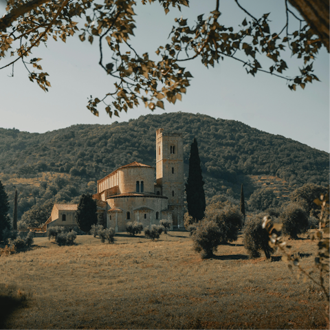 Visit the hillside town of Montalcino, forty-minute drive away