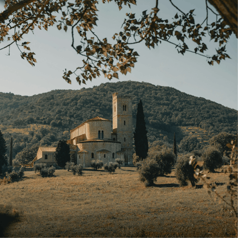 Visit the hillside town of Montalcino, forty-minute drive away