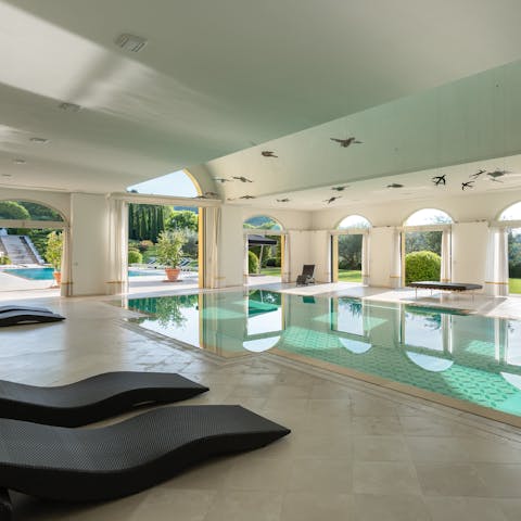 Spend the day like Roman nobility in the spa-like indoor swimming pool