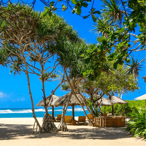 Spend a day at one of the gorgeous sandy beaches nearby