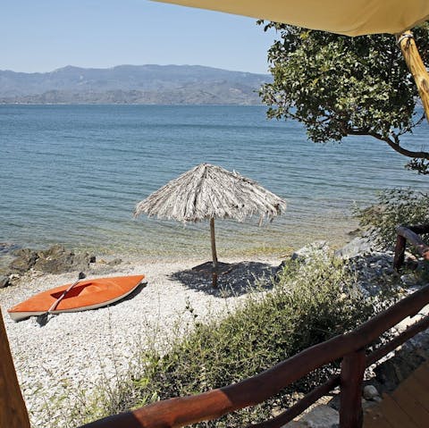 Begin your day with a refreshing swim in the lake