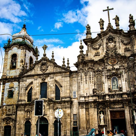 Visit the Igreja do Carmo, a two-minute walk away