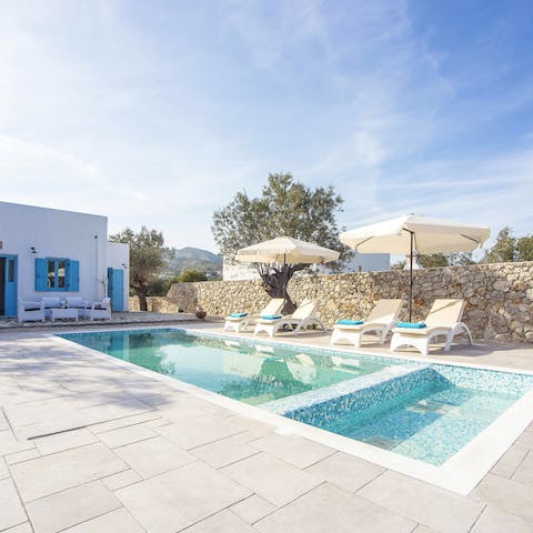 Take a dip in the turquoise waters of the private pool
