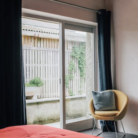 Wake up and open the doors onto your own private garden