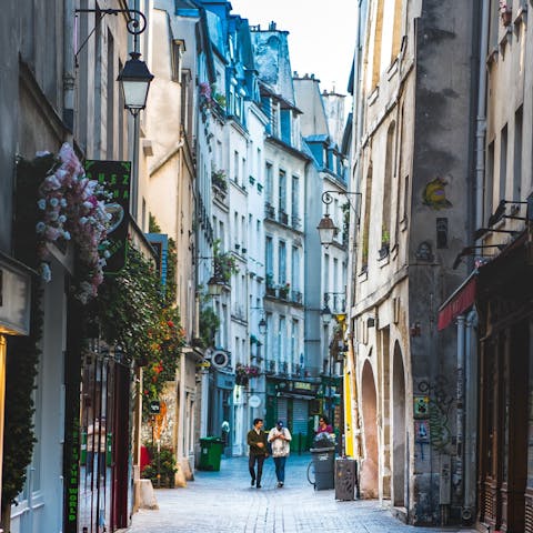 Step outside and into the heart of the Marais
