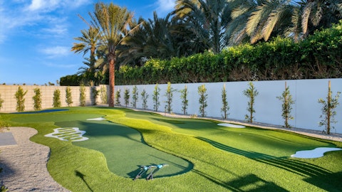 Practise your short game, then cool off in the pool