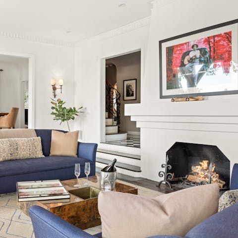 Light the fire and spend cosy evenings on the sofa