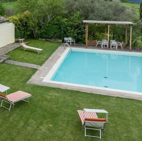 Dive into the swimming pool on hot summer days