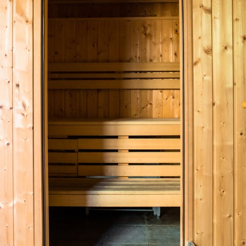 Sweat out your stresses in the sauna