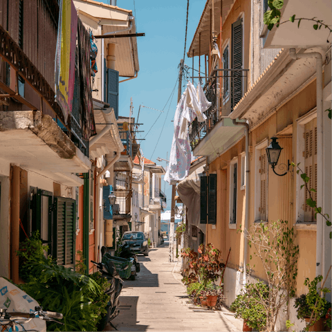 Drive twenty minutes and explore Lefkada Town