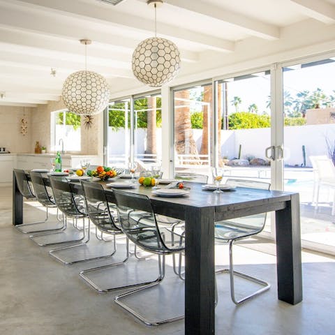 Enjoy chic and refined dinners together