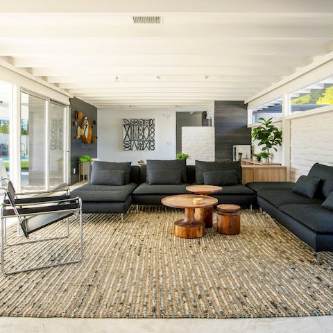 Stretch out in the luxe and comfy lounge