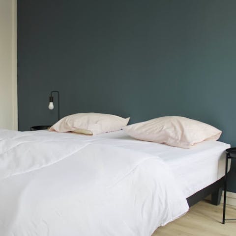 Settle down for a restful night's sleep after a day exploring the city