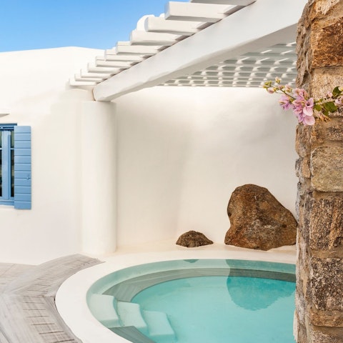 Relax with a soak in the sunken Jacuzzi