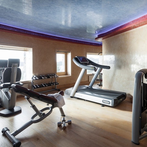 Keep on top of your fitness game in the private gym