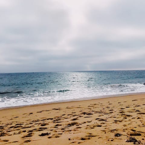 Sink your toes in the sand at Pacifica State Beach, a ten-minute walk away
